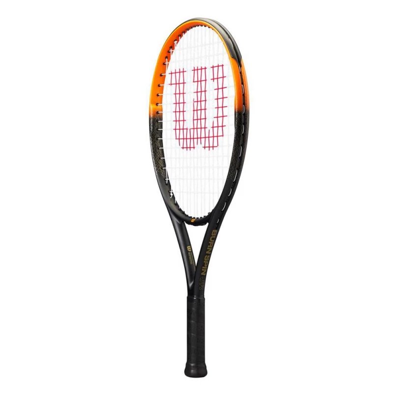 Wilson Burn Spin Junior 26 tennis racket - graphite frame for powerful shots and easy spin, ideal for young competitors.