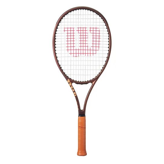 Wilson Pro Staff X V14 tennis racket in Desert Bronze, precision, a larger sweet spot, and classic Pro Staff feel.