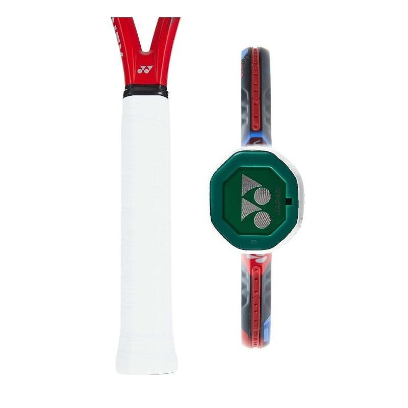 Yonex VCORE 100L Scarlet tennis racket – lightweight 280 g, 100 sq. in. racket, precise control and red design.