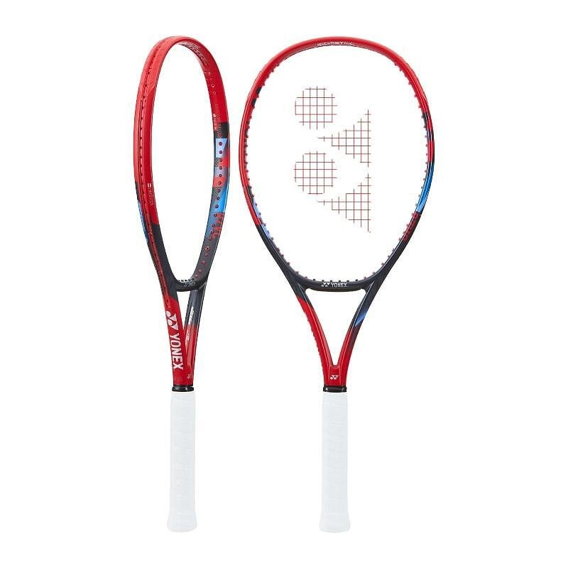 Yonex VCORE 98L Scarlet tennis racquet – light, maneuverable, and with high spin potential for advanced players.