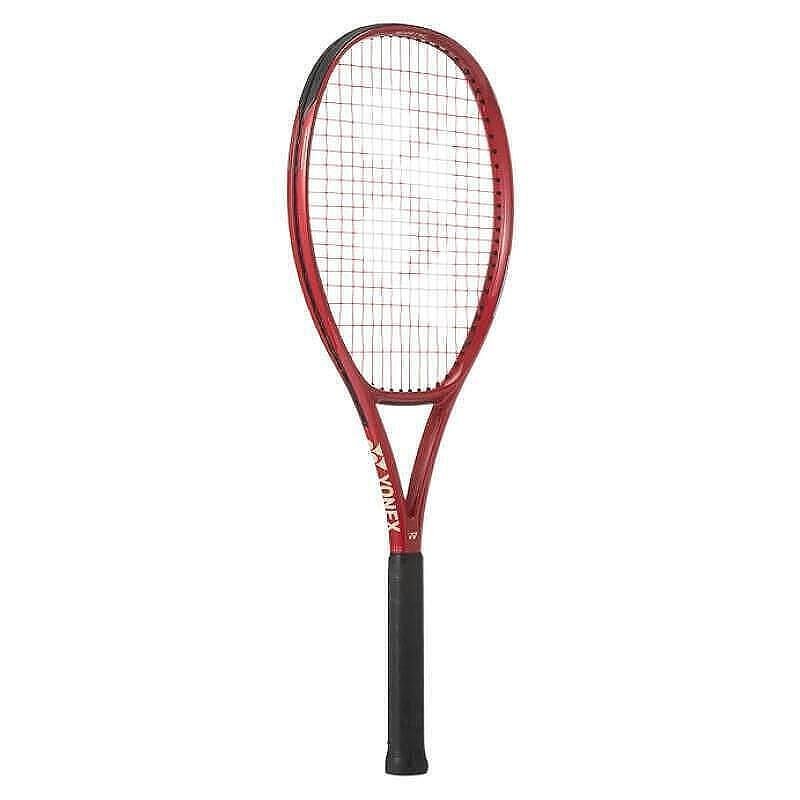 Rachetă de tenis Yonex VCORE ACE Ruby Red pentru începători, ușoară și stabilă, cu design aerodinamic și topspin ușor