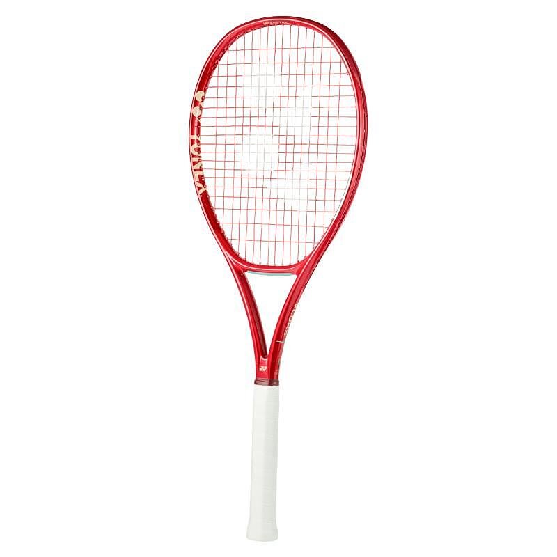 Rachetă de tenis Yonex VCORE Alpha L Ruby Red - rachetă ușoară de 260 g, cu încordare preinstalată și spin puternic pentru tineri competitori