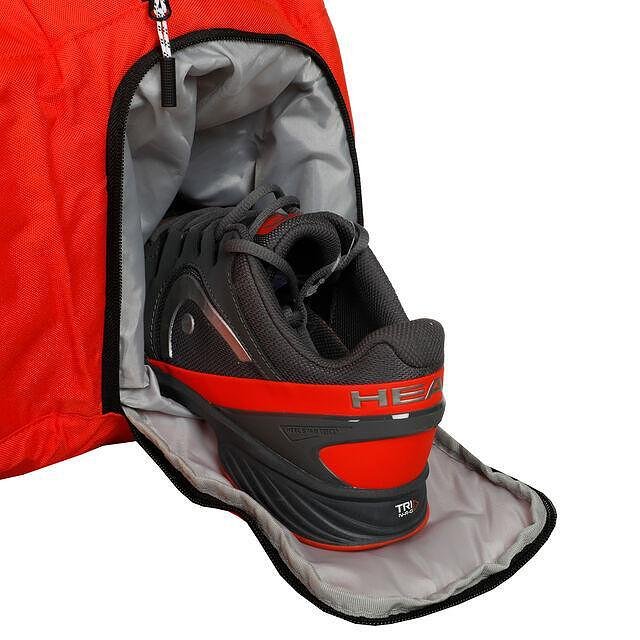 Тенис сак HEAD Tour Racquet Bag XL CB - 12 ракети, червен с отделение за обувки и оборудване