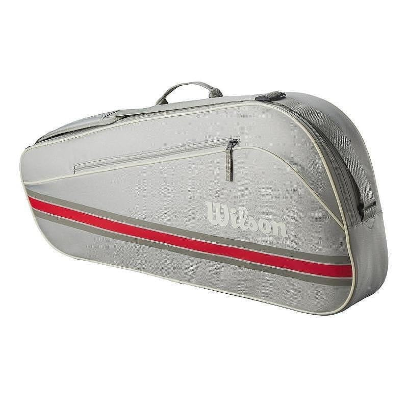 Wilson TEAM 2025 Oatmilk tennis bag - 3 racquets, stylish Wilson tennis bag for 3 racquets and gear