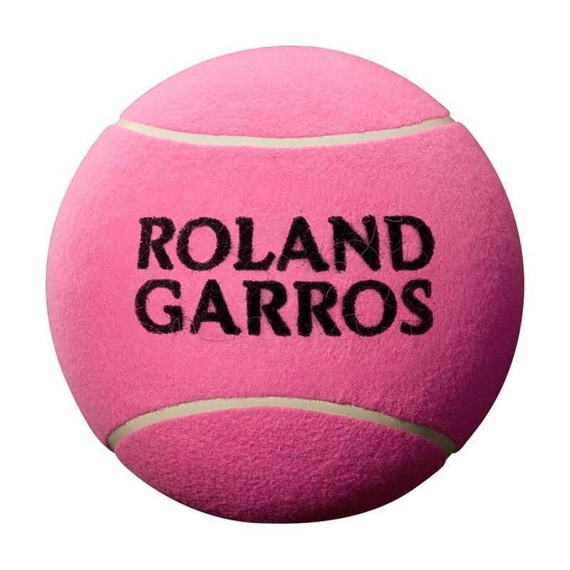 Autograph ball WILSON ROLAND GARROS 5 MINI JUMBO PK, pink tennis ball 13 cm for gifts and collectors