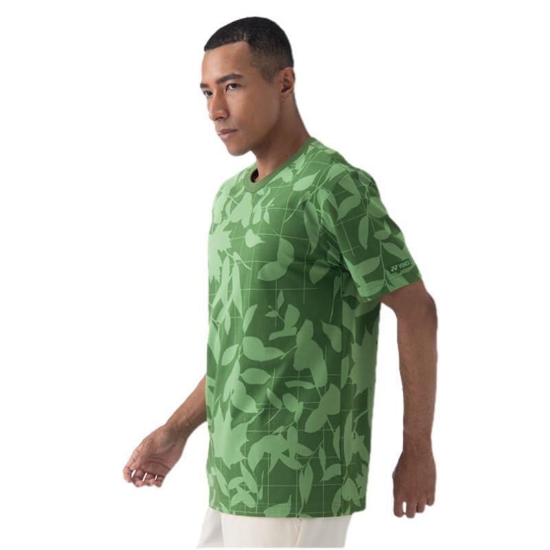 Yonex 2024 T-shirt - UNISEX size S olive green, stylish sporty Yonex T-shirt in olive green for tennis and padel.