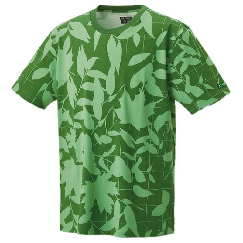 Yonex 2024 T-shirt - UNISEX size S olive green, stylish tennis apparel for on and off the court.