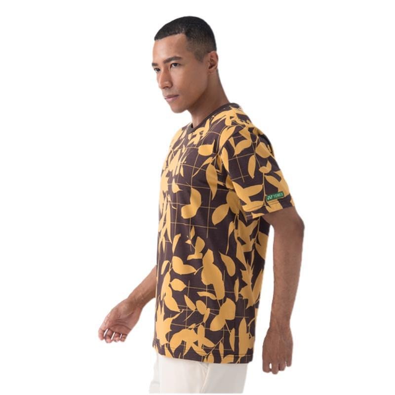 Yonex T-shirt 2024 - UNISEX size S, earth brown, a stylish unisex T-shirt for sport and everyday wear
