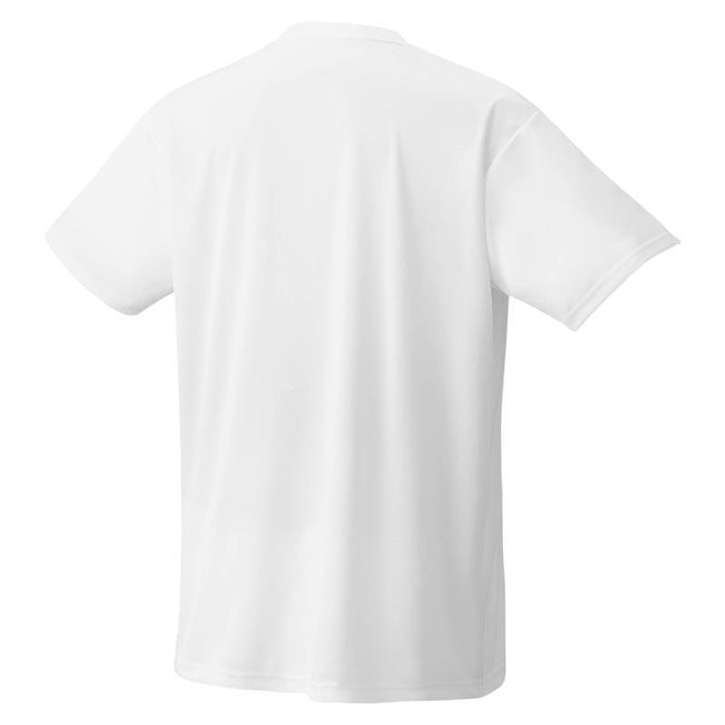Yonex YM0046 Unisex White T-shirt - lightweight white sports T-shirt made of 100% polyester for comfort and movement