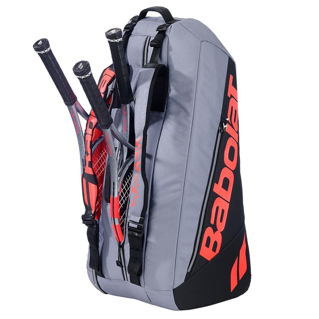 Thermal bag Babolat PURE STRIKE RH Carbon Grey - 6 rackets, stylish tennis bag for 6 rackets and professional protection