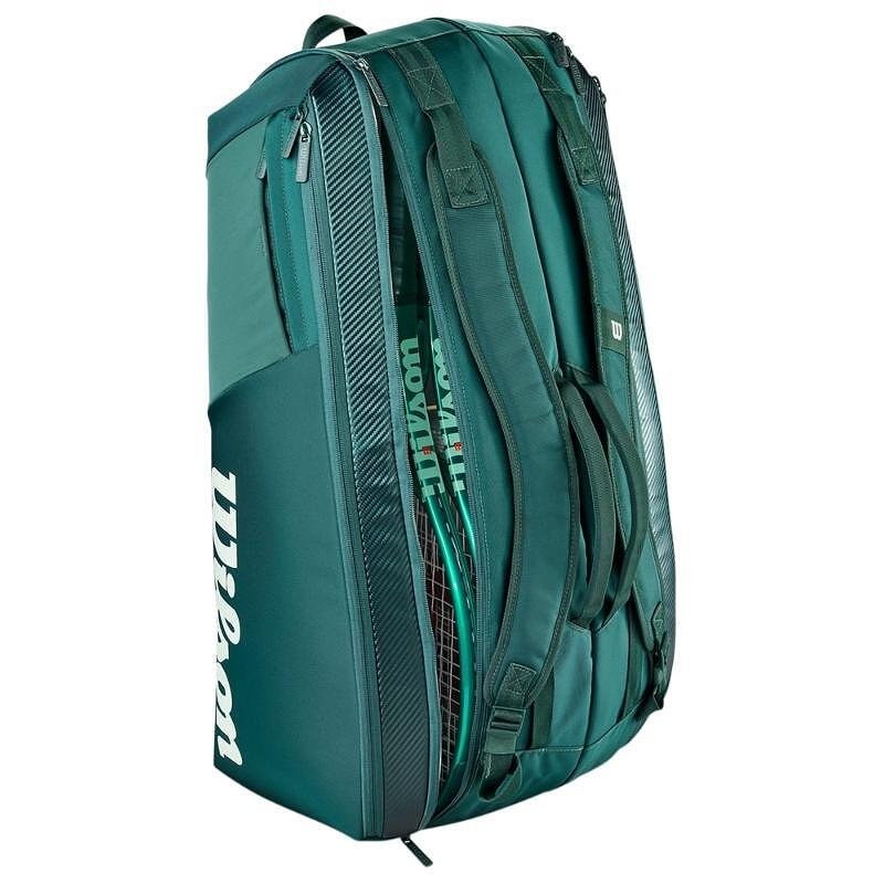 Wilson Blade V10 thermal bag - 9 rackets – green Wilson tennis bag for rackets, thermal insulation and stylish design