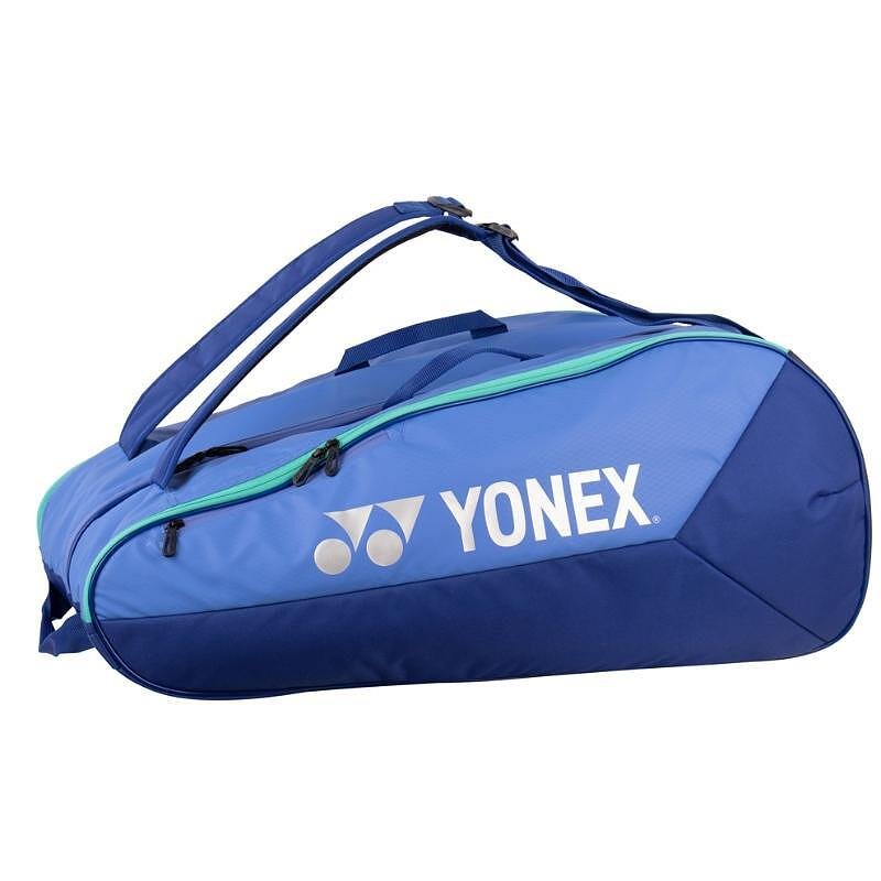 Термобег YONEX TEAM Blast Blue - 12 ракети – син термосак за тенис и падел, с отделение за обувки и YKK цип.