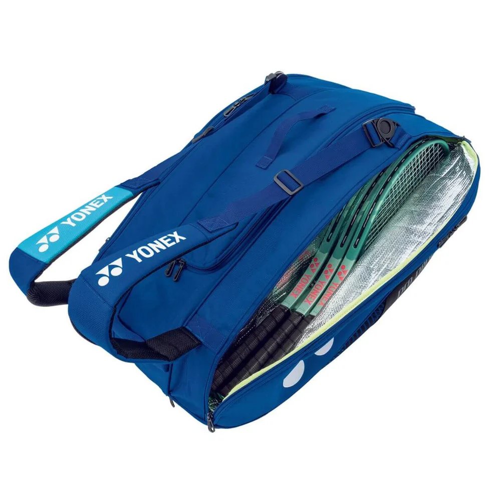 Термобег YONEX PRO BAG Cobalt Blue 9 ракети за тенис и падел, с отделение за обувки и раница