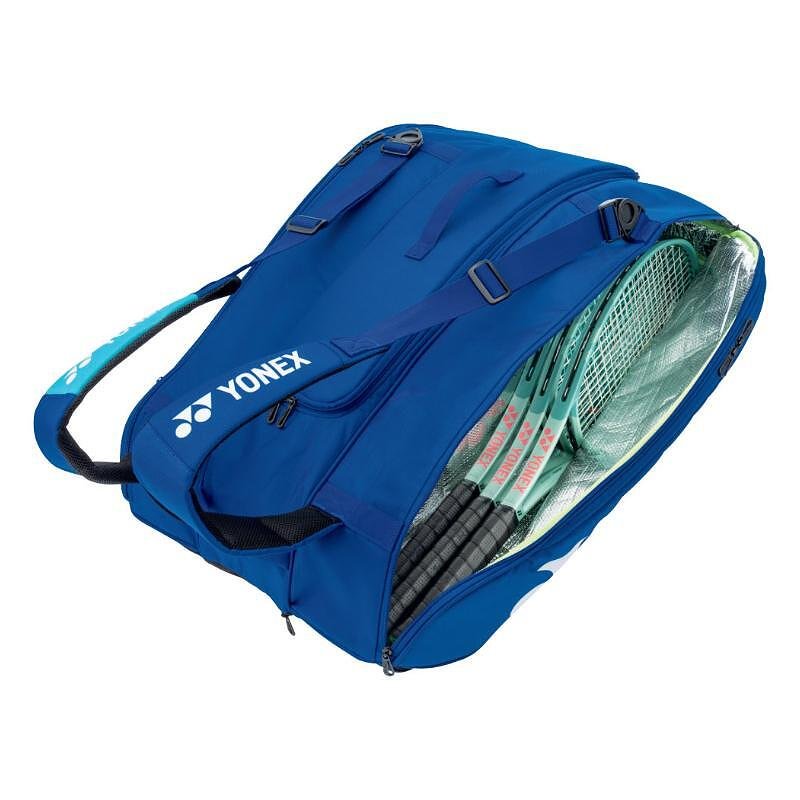 Термобег YONEX PRO BAG Cobalt Blue - 12 ракети, тенис сак с голям капацитет и отделение за обувки