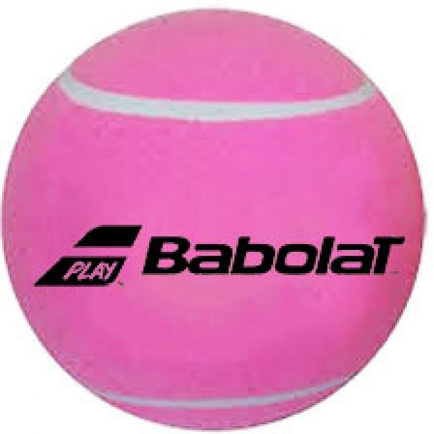 Babolat Autograph Ball MIDSIZE JUMBO BALL – pink tennis ball with Babolat logo, 13 cm in diameter