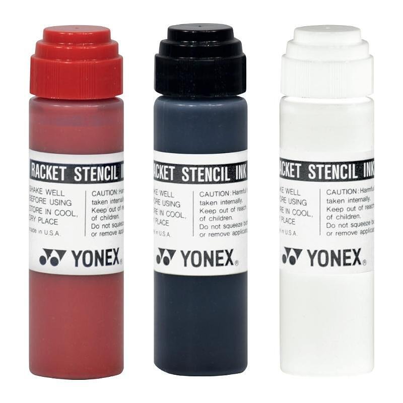 Tuș Yonex LOGO MARKER - alb, negru, roșu pentru cordaj și echipament de tenis, 30 ml