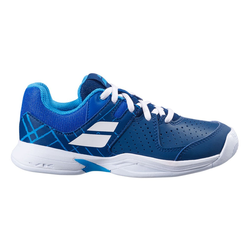 Kids' Babolat Pulsion AC JR Estate Blue/White sneakers - tennis shoes at AllCourt