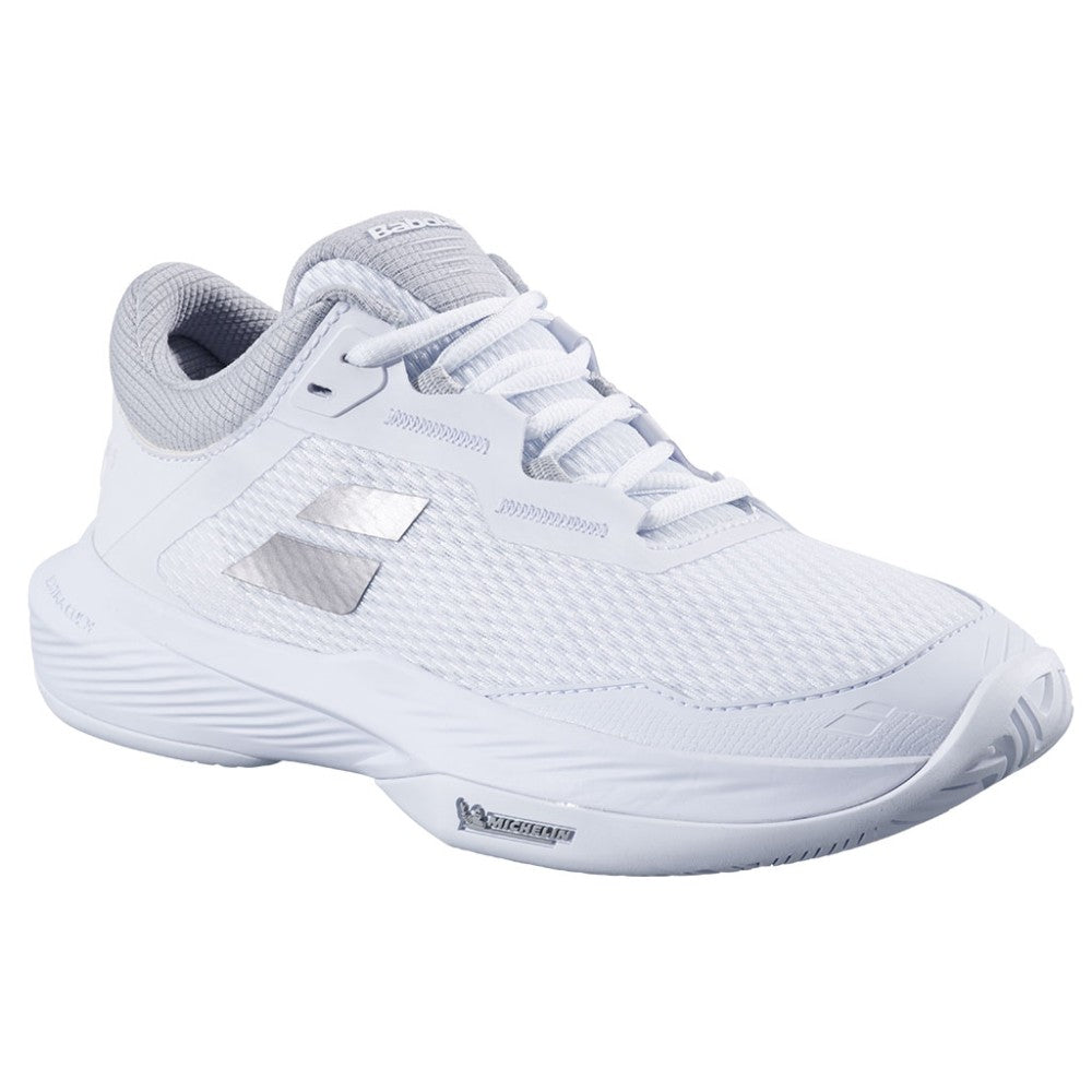 Women's Babolat SFX 4 All Court W White/Silver tennis shoes in AllCourt, detail 4