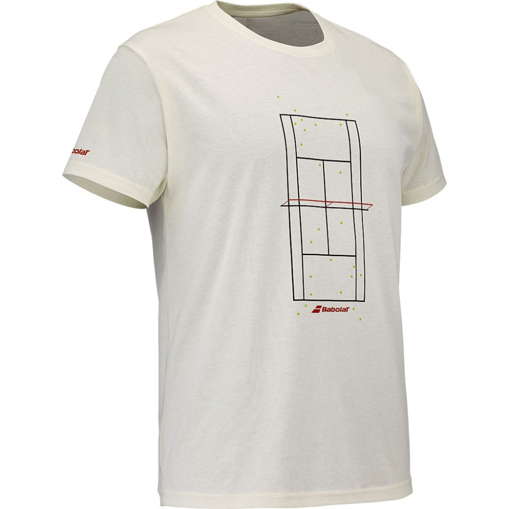 Мъжка тениска Babolat Exercise Message Tee Cannoli Cream