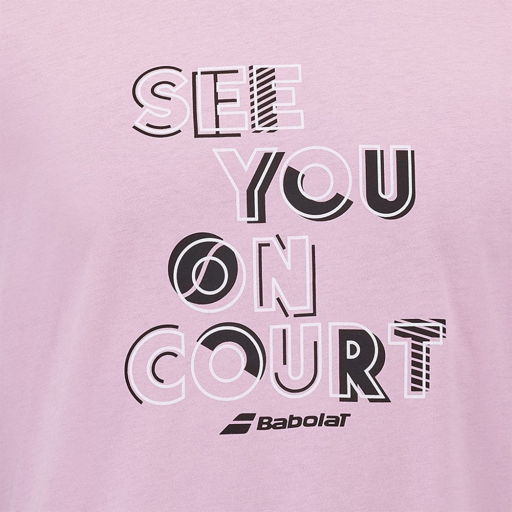 Мъжка тениска Babolat Exercise Message Tee Lilac