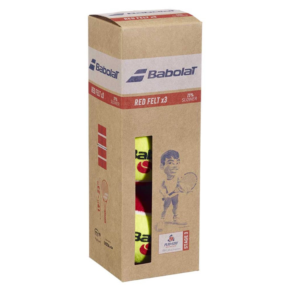 Тенис топки за деца Babolat Initiation Red Felt x3