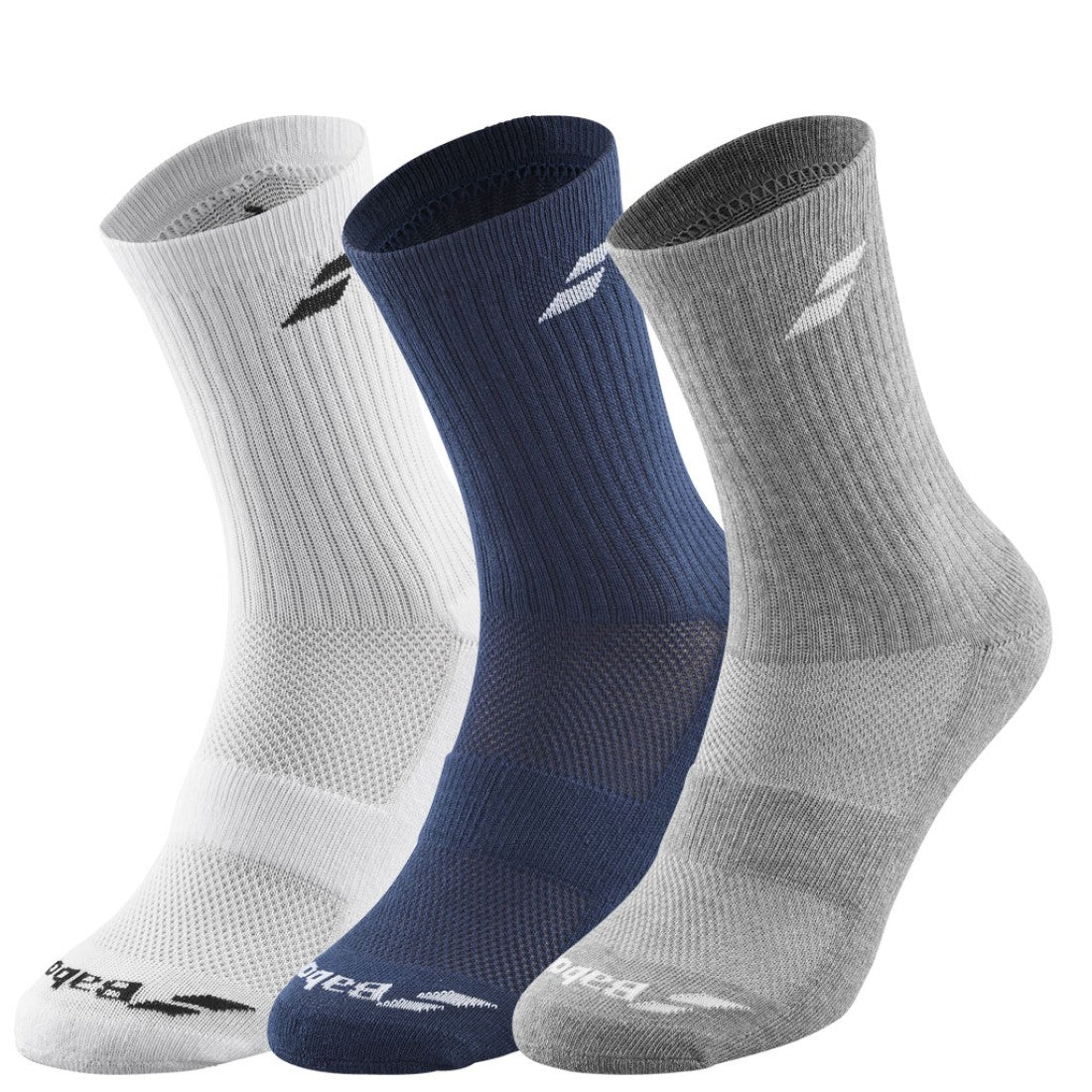 Детски чорапи Babolat Junior White/Blue/Gray