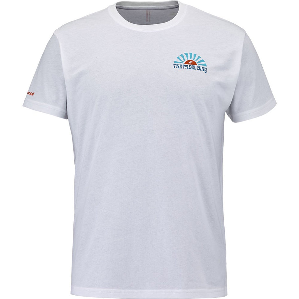 Мъжка падел тениска BABOLAT PERF COTTON TEE WHITE