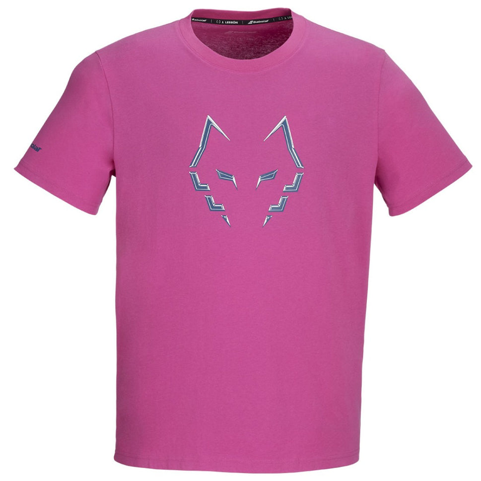 Мъжка тениска Babolat Cotton Tee J. Lebbbron Raspberry