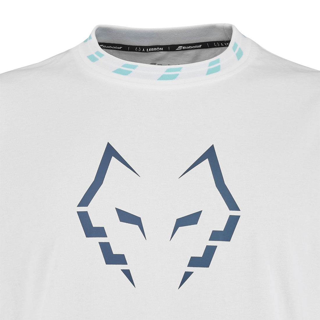 Мъжка тениска Babolat Cotton Tee Wide J. Lebron White