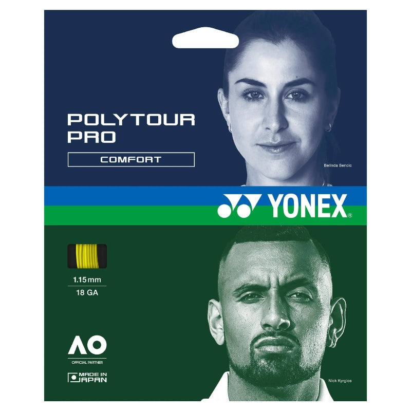 Cordaj Yonex Polytour Pro 1.15/18 Yellow - cordaj de tenis în AllCourt
