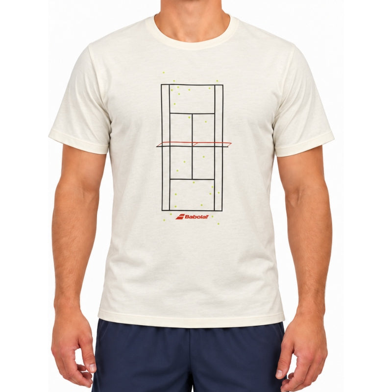 Мъжка тениска Babolat Exercise Message Tee Cannoli Cream