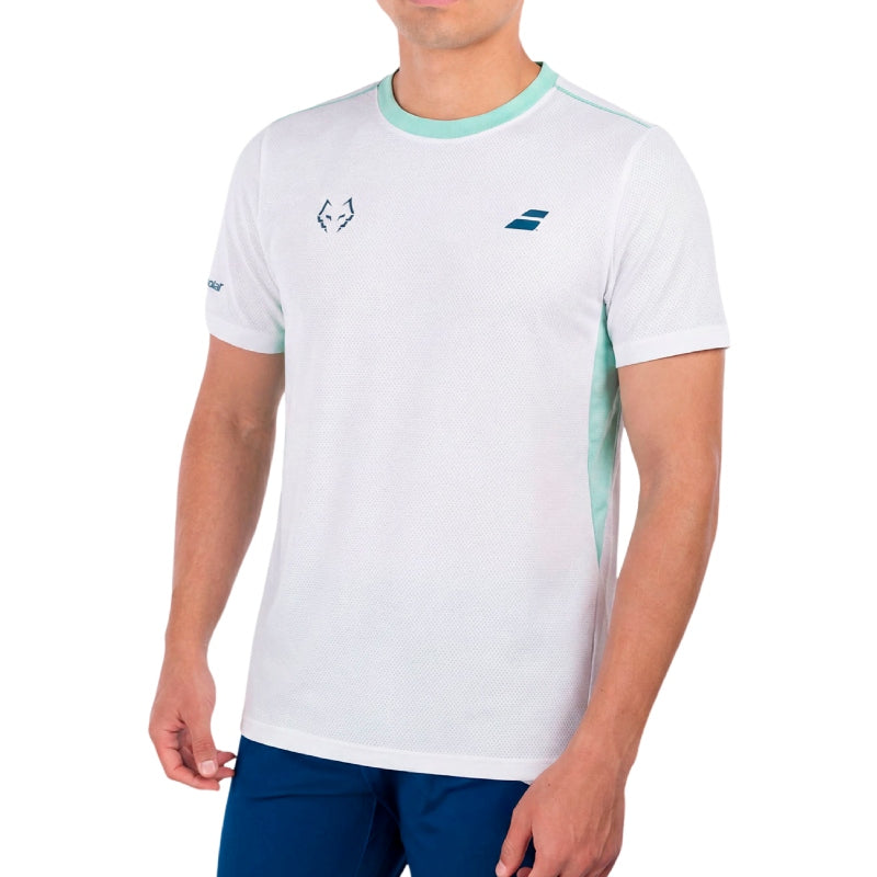 Мъжка тениска Babolat Crew Neck Tee Juan Lebron White