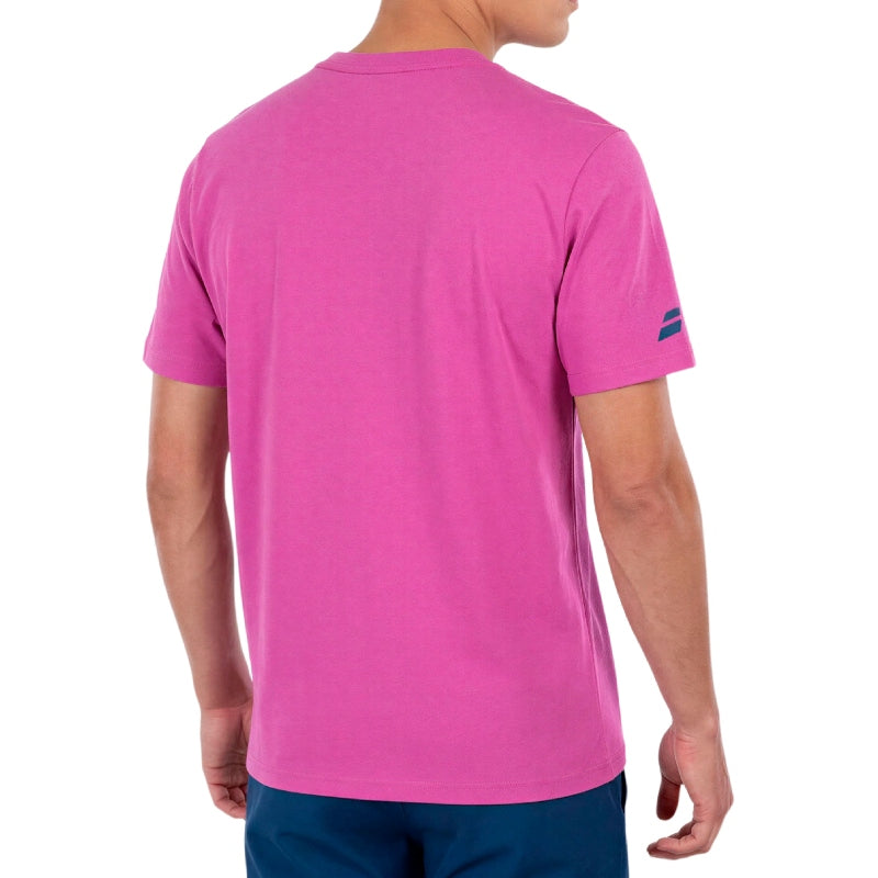 Мъжка тениска Babolat Cotton Tee J. Lebbbron Raspberry