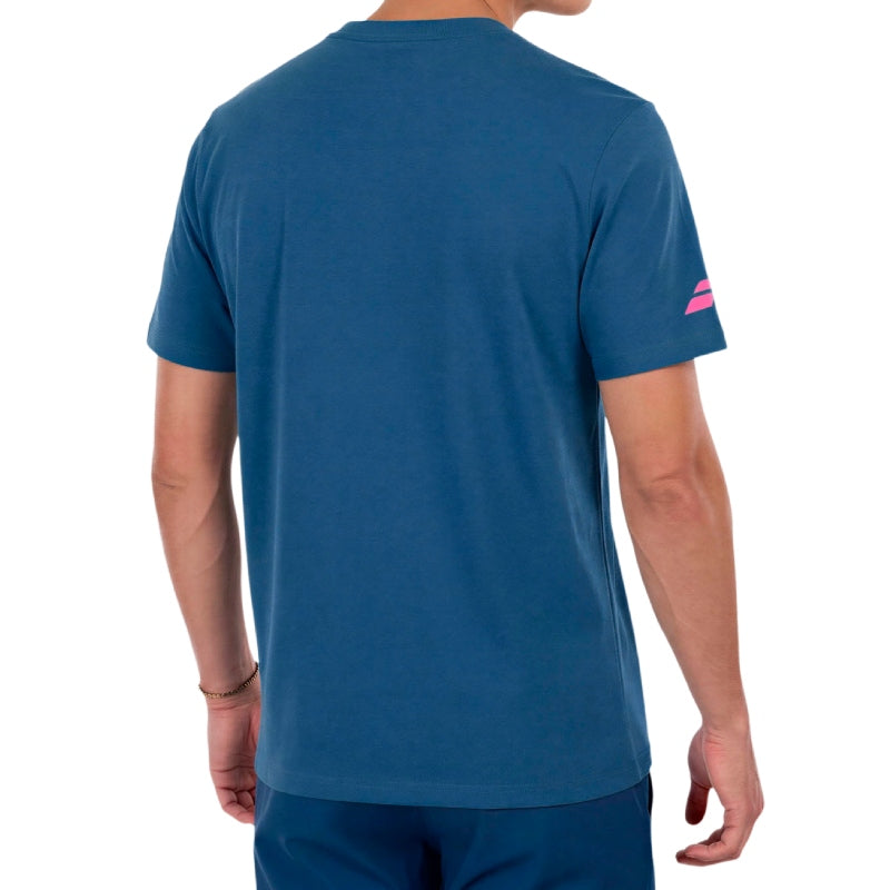 Мъжка тениска Babolat Cotton Tee J. Lebbbron Legion Blue