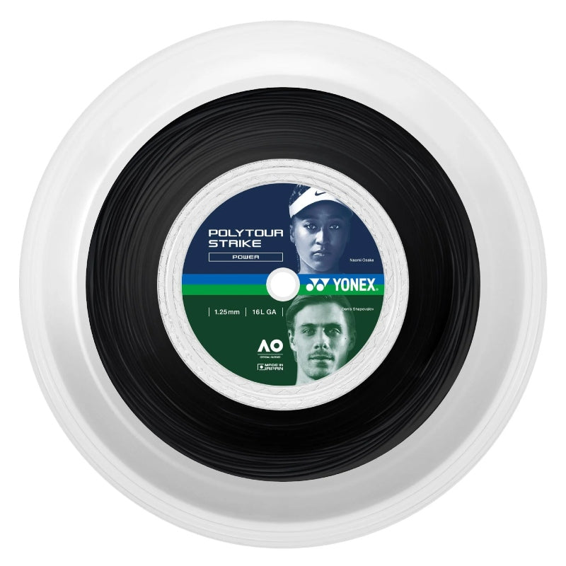 Rolă Yonex Polytour Strike 1.25/16 Negru - cordaj de tenis la AllCourt