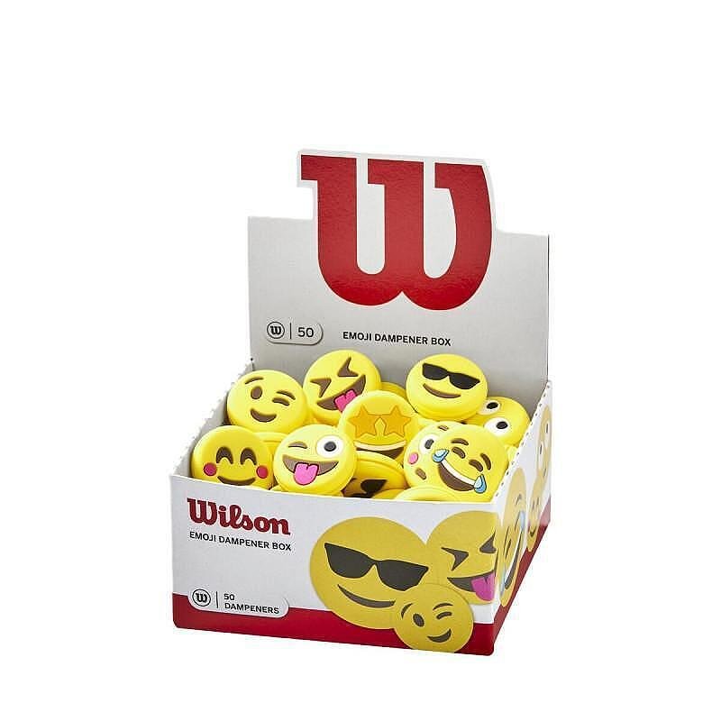 Antivibrator din cutia Wilson Emoji Dampener Box pentru rachete de tenis Wilson și echipament de tenis