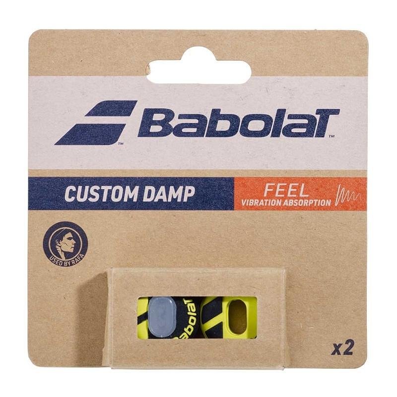 Antivibratoare Babolat CUSTOM DAMP X2 - negru, galben pentru rachete de padel și rachete de tenis Babolat