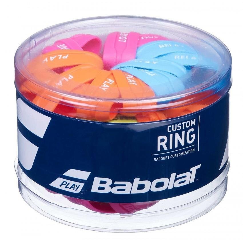 Inele colorate din silicon Babolat, 60 buc., pentru personalizarea rachetei, accesoriu elegant pentru rachete de padel și rachetă de tenis
