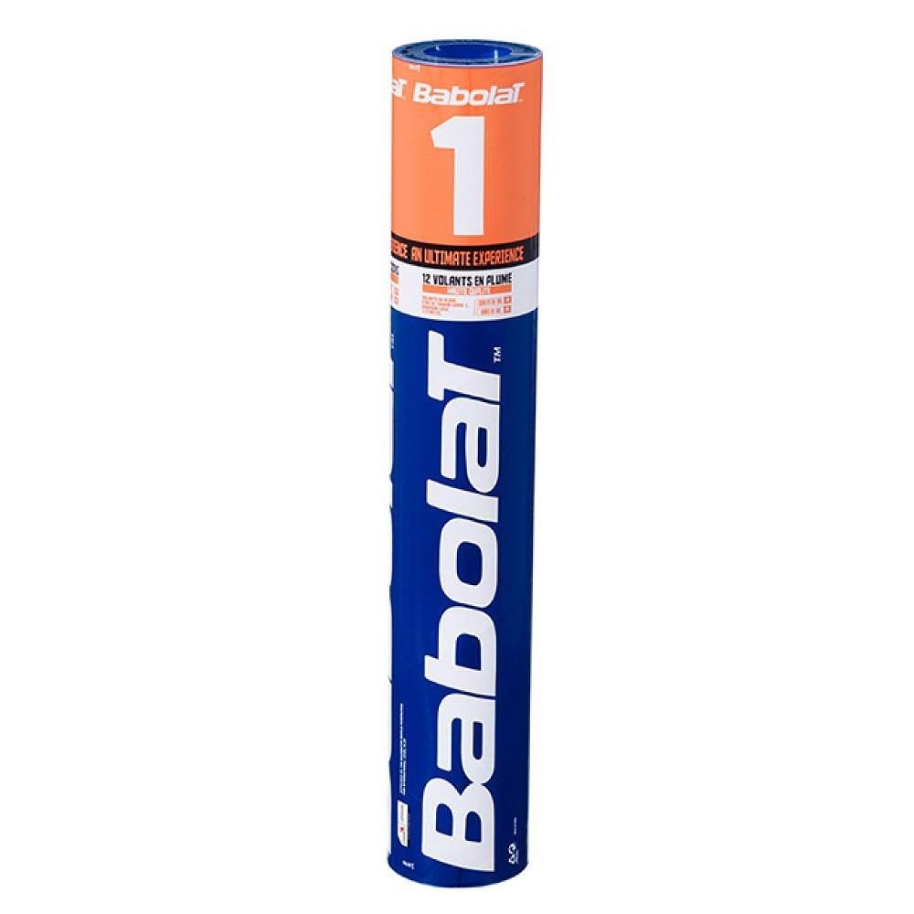 Babolat 1 badminton shuttlecocks – professional shuttlecocks with goose feathers and 3-layer cork for precise flight