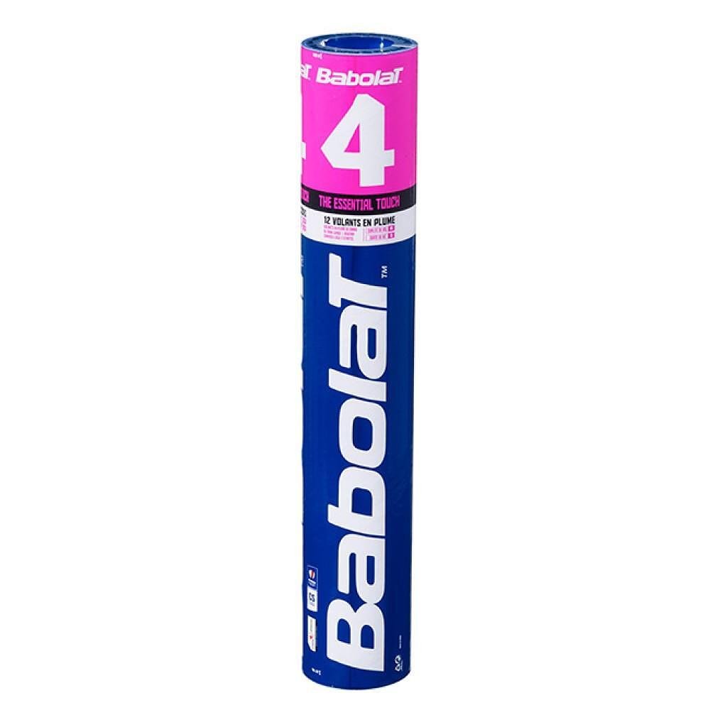 BABOLAT 4 badminton shuttlecocks – high-quality feathers for training and club play from Babolat