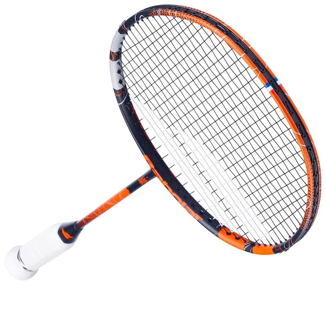 Babolat PRIME 2025 Orange badminton racket (strung) – lightweight carbon racket with a large sweetspot and comfort