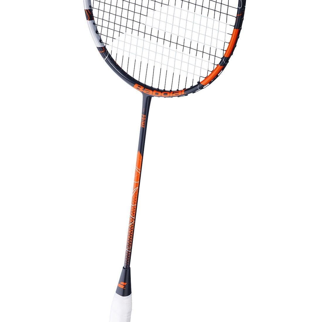 Babolat PRIME 2025 Orange badminton racket (strung) – lightweight carbon racket with a large sweetspot and comfort