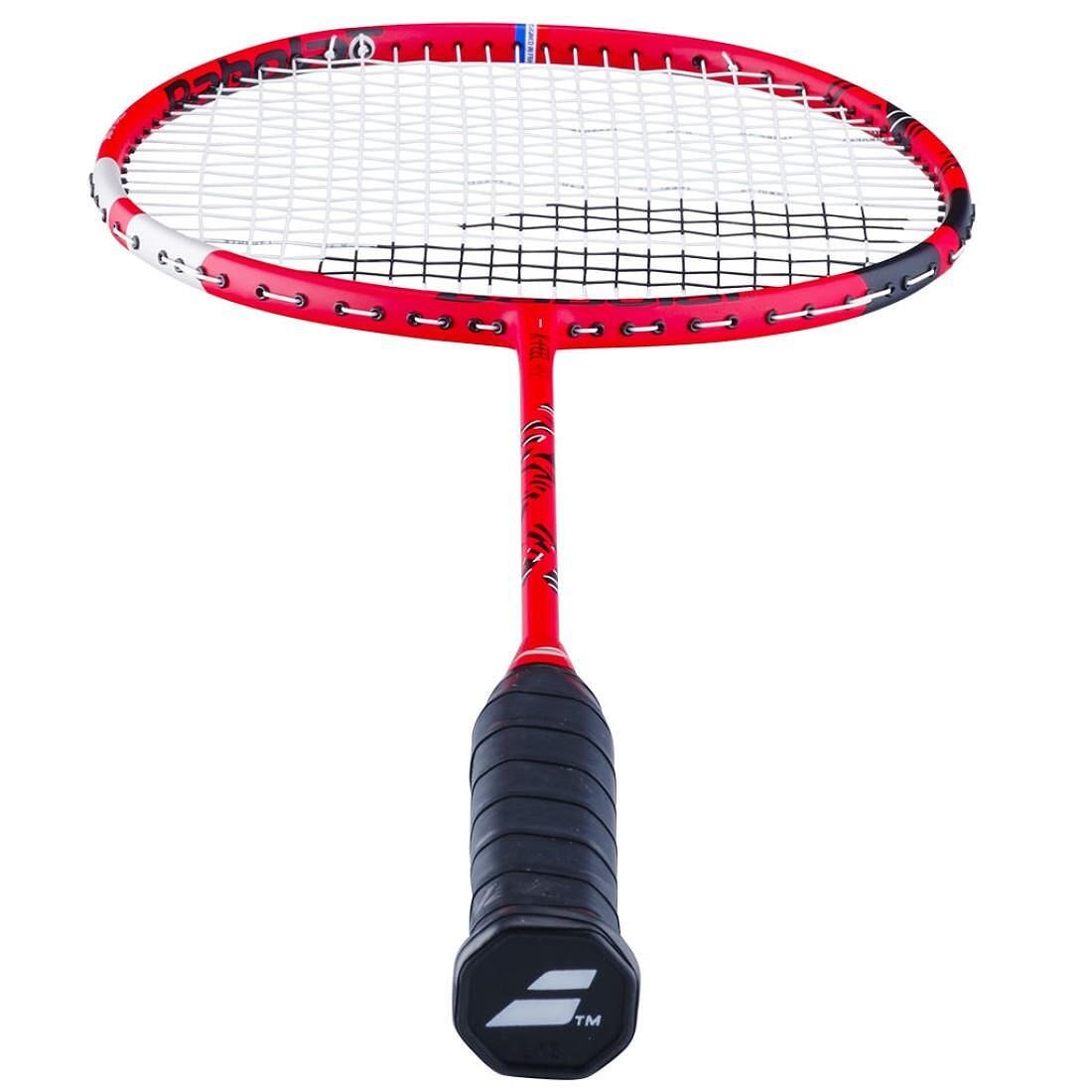 Badminton racket Babolat X-FEEL RISE (strung) for an all-round club player with comfort and precision.