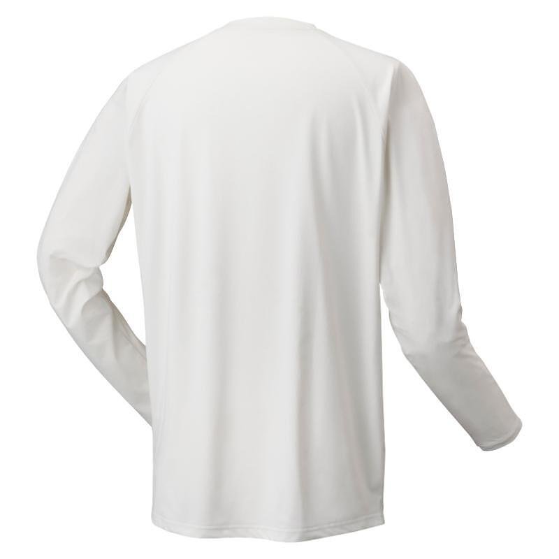 Bluză cu mânecă lungă Yonex UNISEX alb rece - bluză sport albă pentru tenis și padel