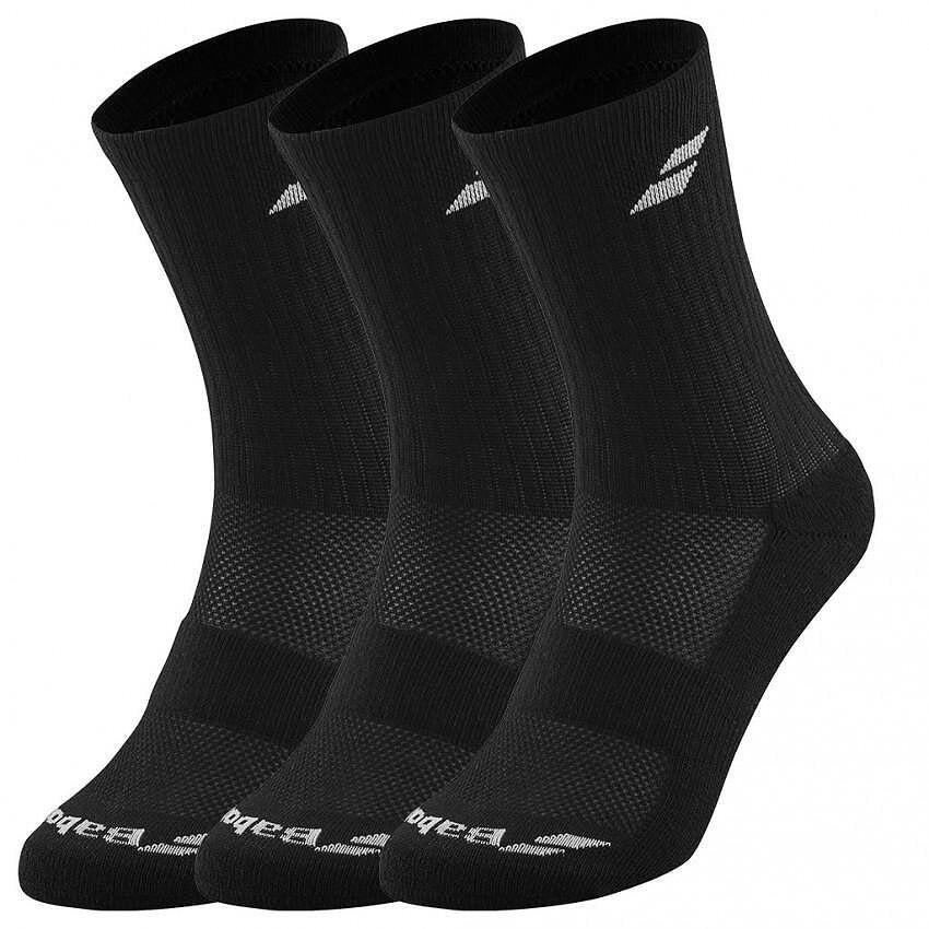 Socks Babolat 3 pairs - black