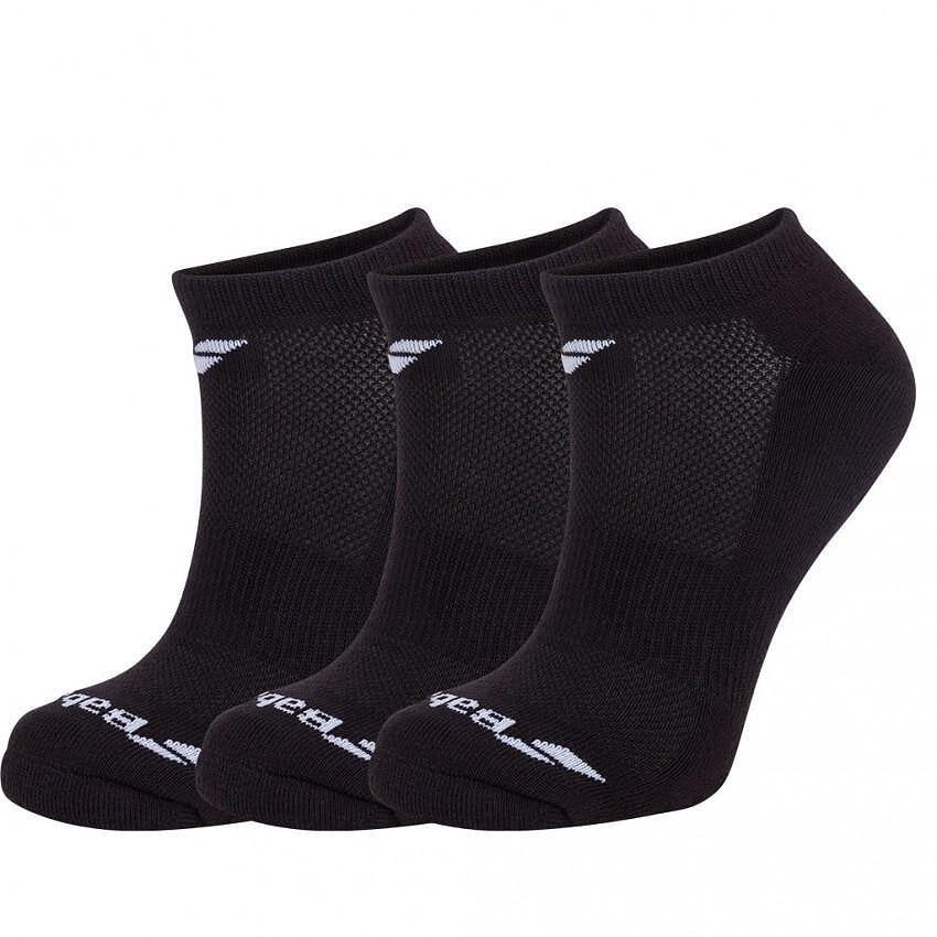 Short socks Babolat INVISIBLE - 3 pairs, black – comfortable and breathable for tennis gear, padel rackets, and sporty comfort.
