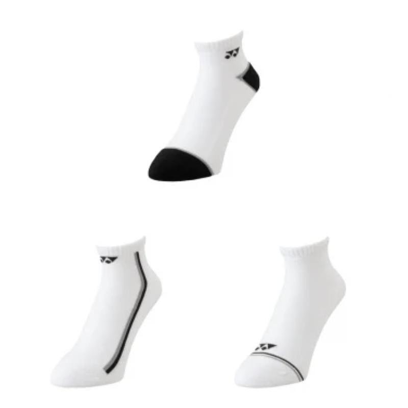 Yonex Low cut socks - size S, 3 pairs in a set, white sports socks for tennis and padel