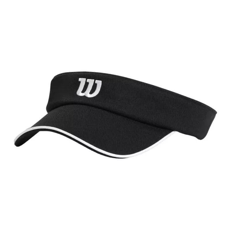 Wilson CLASSIC women's visor - black, lightweight and breathable for comfort during tennis and padel, a stylish black Wilson visor.