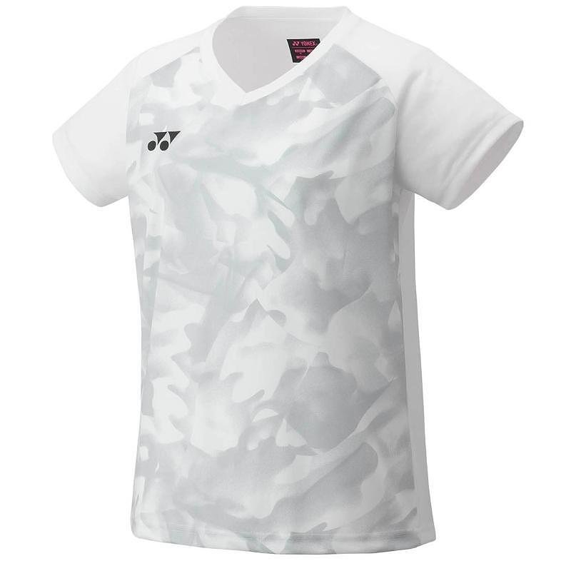 Women's Yonex CREW NECK SHIRT White – white sports T-shirt with UV protection and quick-drying fabric