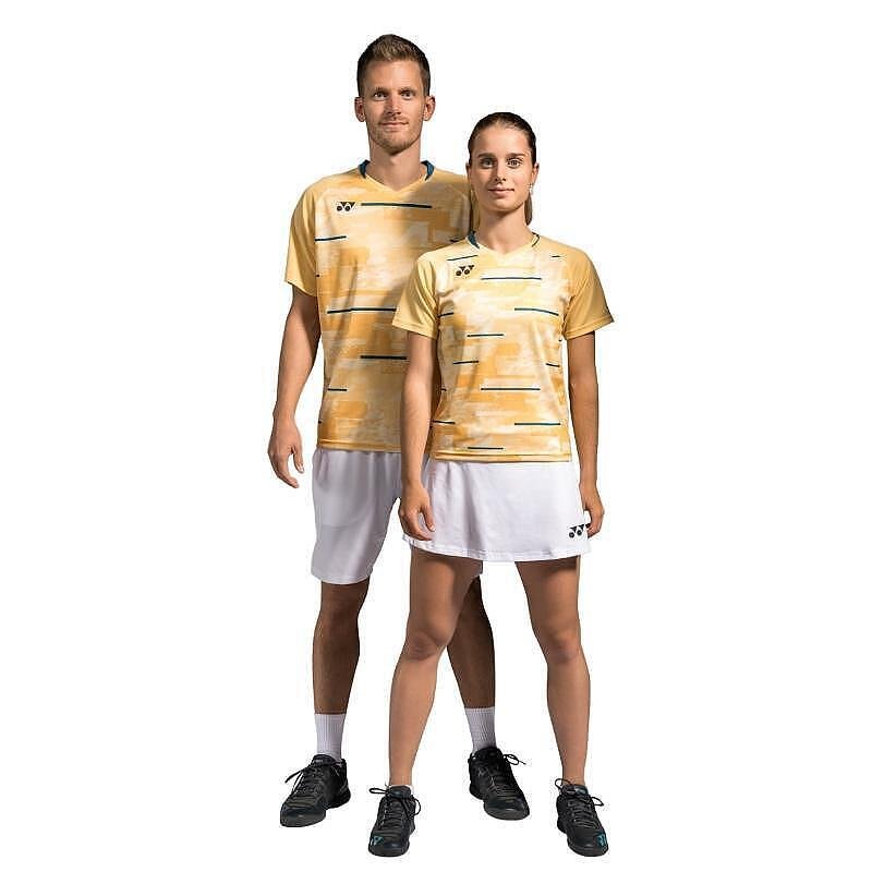 Yonex Women's 2025 Crew Neck Shirt CLUB TEAM Soft Yellow, yellow Yonex club T-shirt